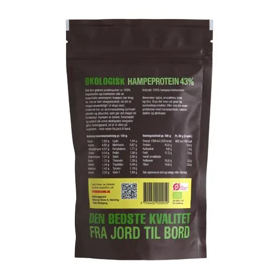 Hampeprotein 43 pct Nyborggaard 200 g økologisk